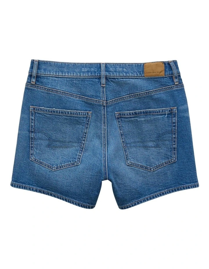 Strigid Super High-Waisted Relaxed Denim Short in Indigo image 4