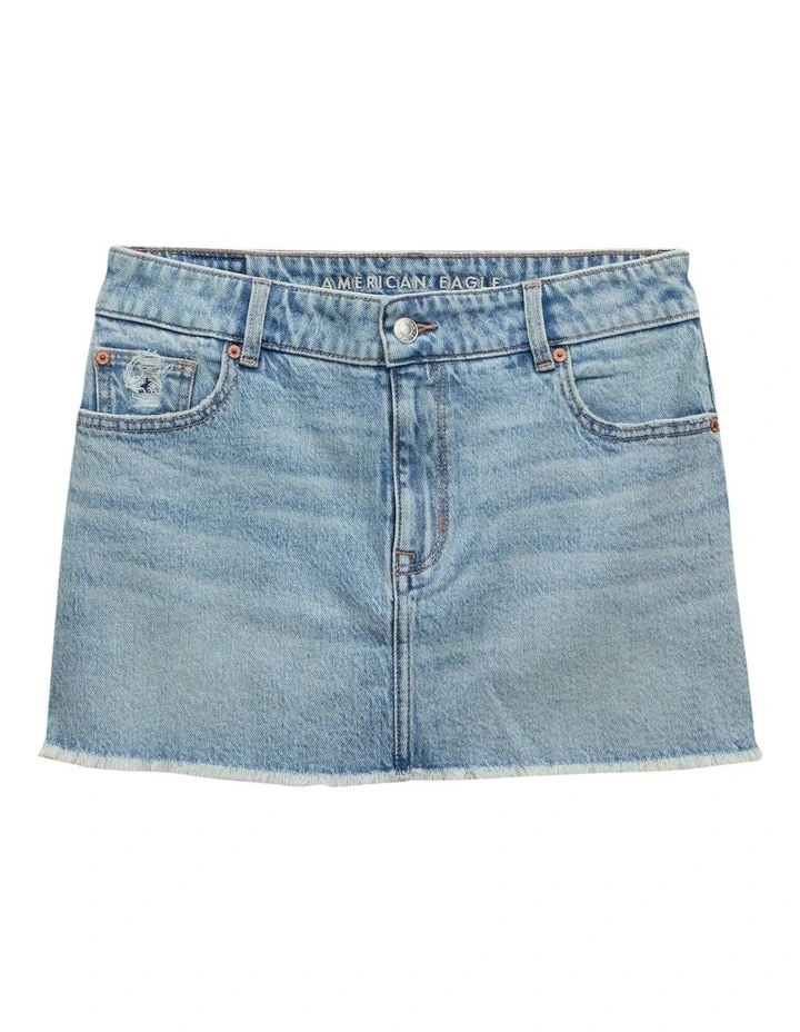 Micro Perfect Mini Skirt in Blue image 3