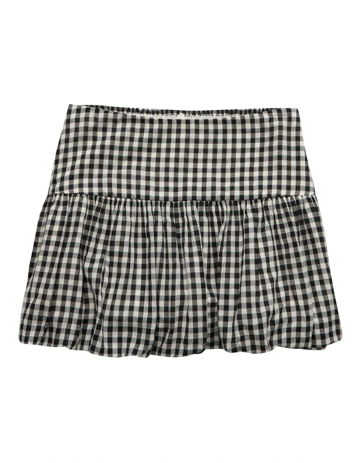 High-Waisted Smocked Bubble Skirt in Multi image 3