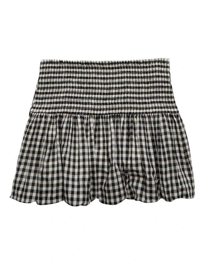 High-Waisted Smocked Bubble Skirt in Multi image 4