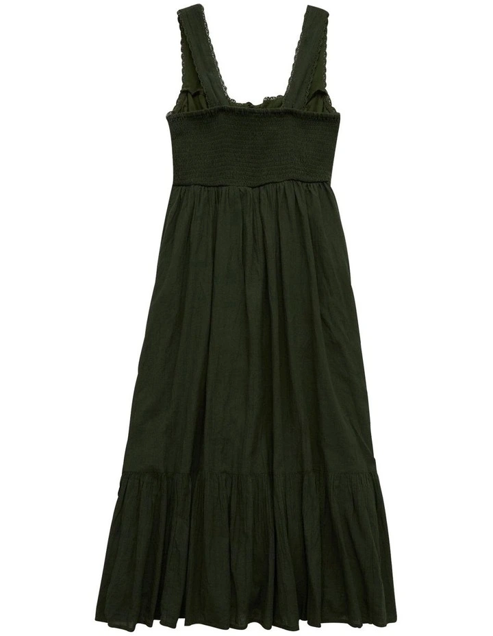 Chloe Corset Midi Dress in Green image 4
