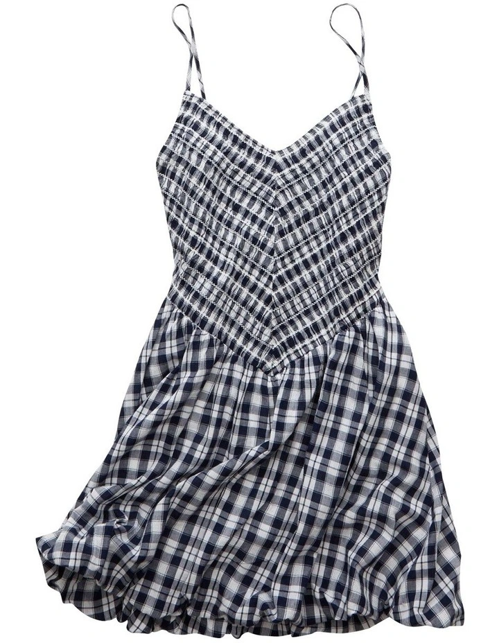 Bella Bubble Mini Dress in Navy image 3