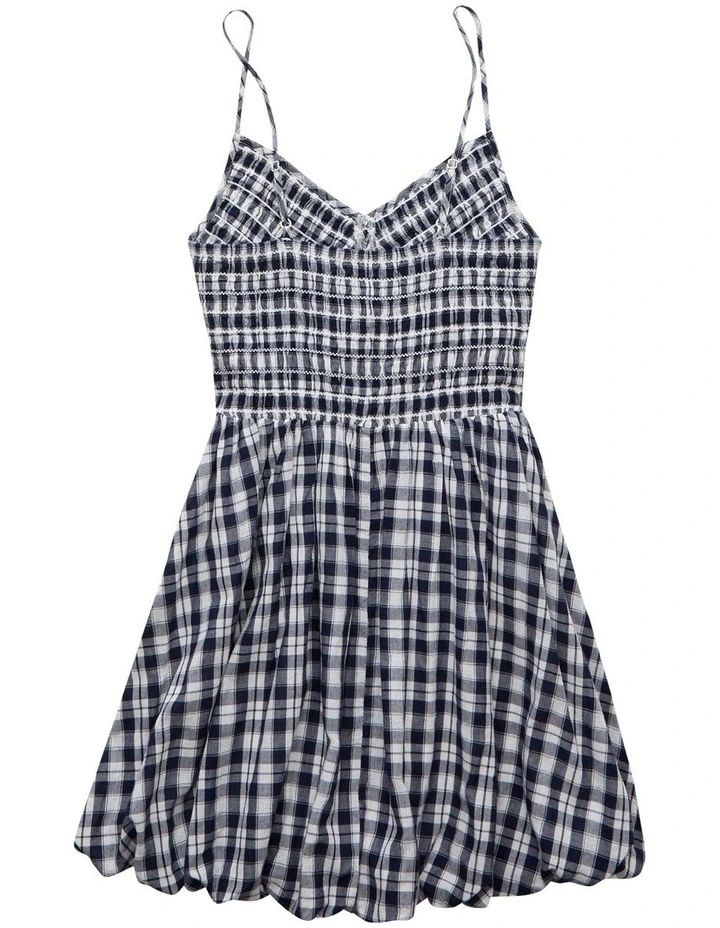 Bella Bubble Mini Dress in Navy image 4
