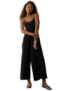 Soft and Sexy Wide-Leg Jumpsuit in Black