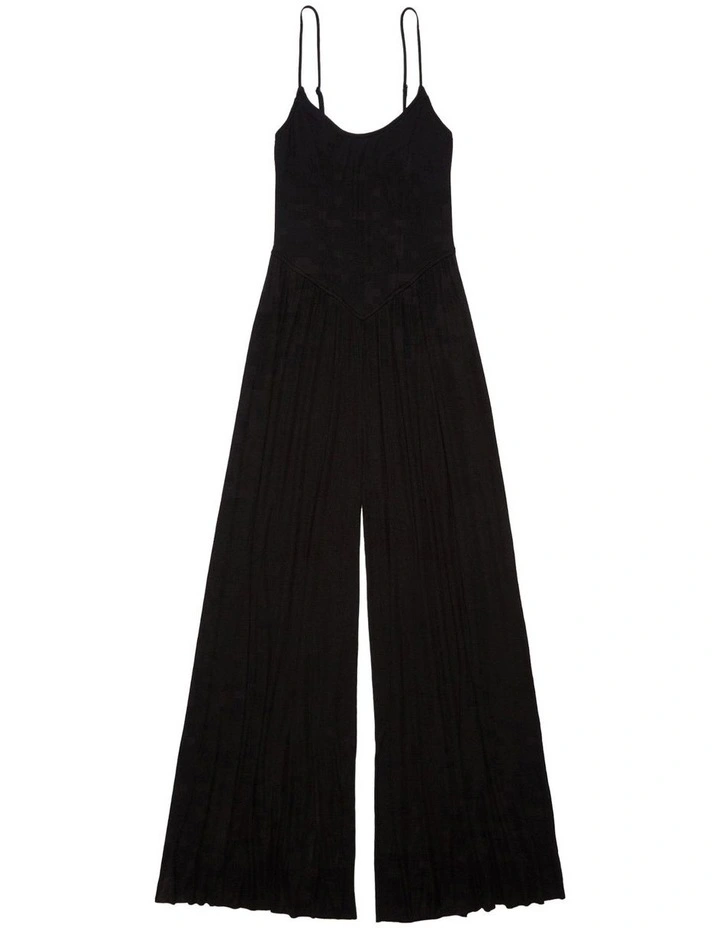Soft and Sexy Wide-Leg Jumpsuit in Black image 3