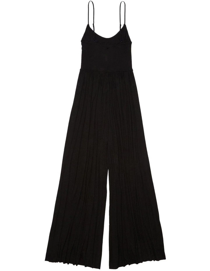Soft and Sexy Wide-Leg Jumpsuit in Black image 4