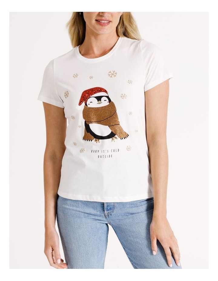 Violet Christmas T-Shirt in White