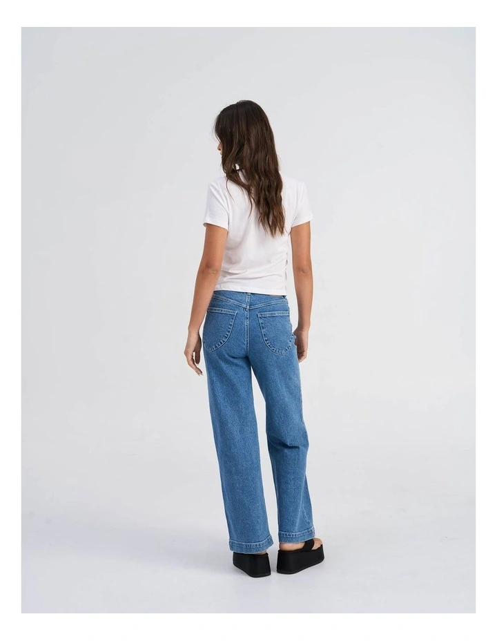 Carla Life Bow Cropped T-Shirt in White image 5