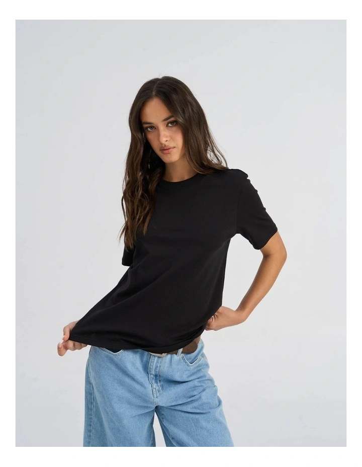Wendy Cotton T-Shirt in Black image 1