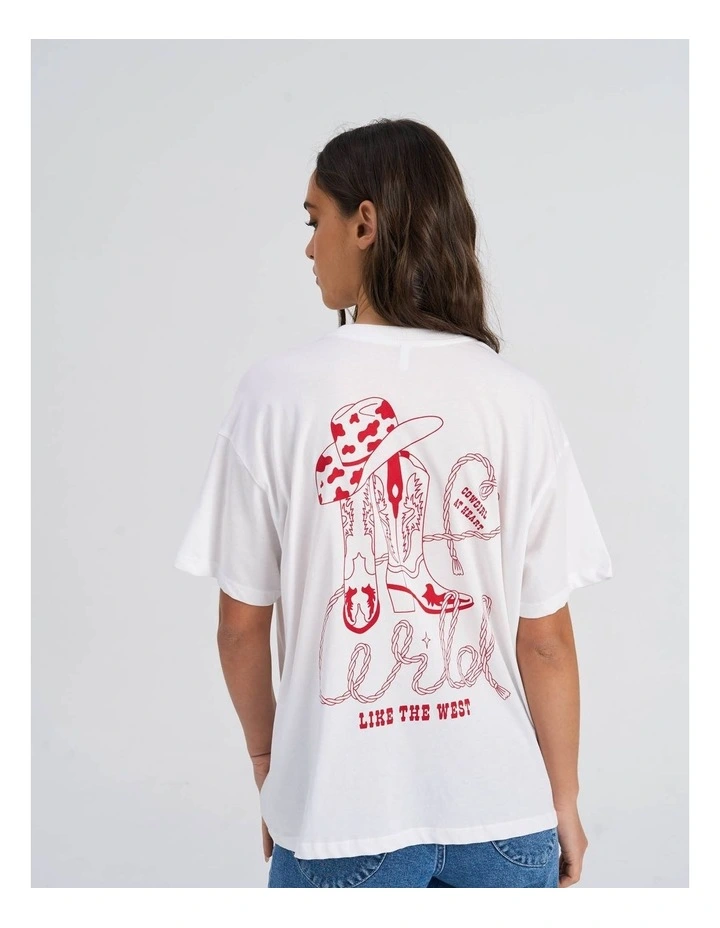 Vivvi Life Printed T-shirt in White image 2