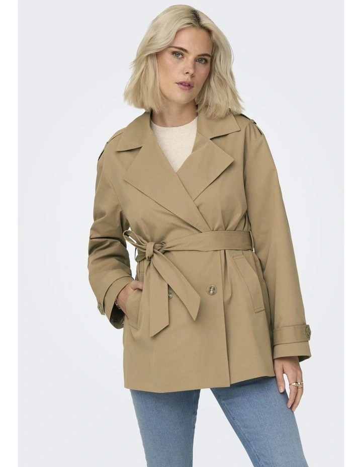 ONLY Orchid Classic Trenchcoat In Tan Brown MYER