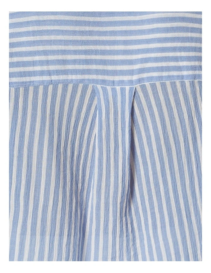 Belina Stripe Shirt in White image 6