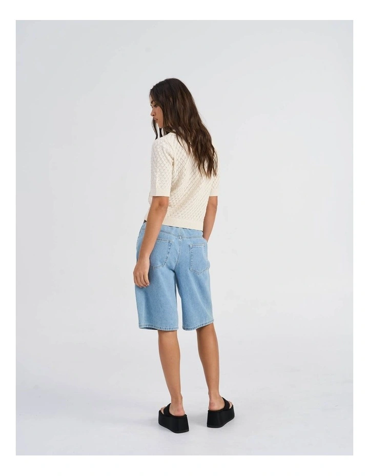 Cosima Knitted Polo in Cream image 5