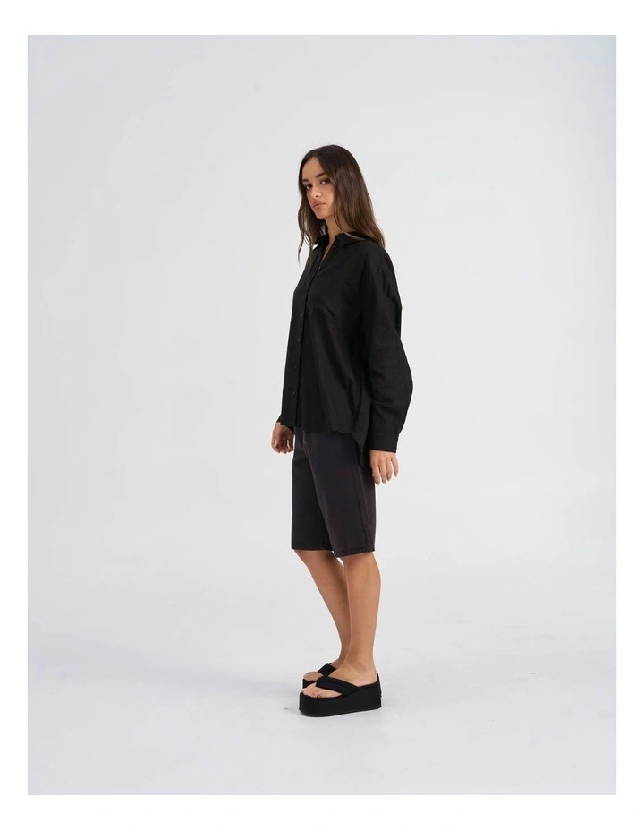 Bruxelles Long Sleeve Buttoned Shirt in Black image 4