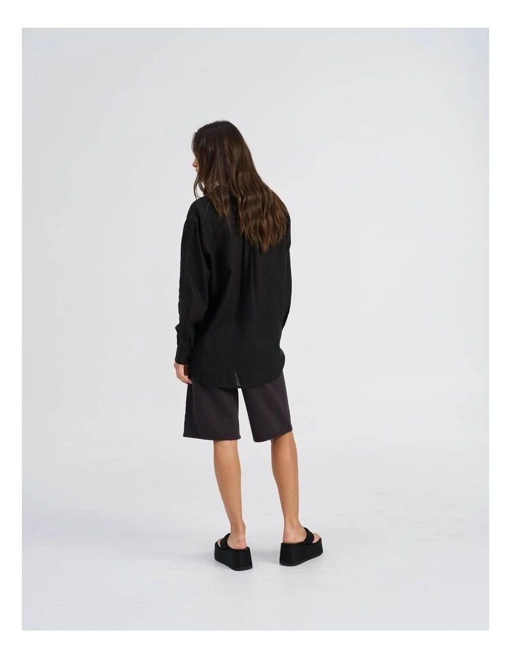Bruxelles Long Sleeve Buttoned Shirt in Black image 5