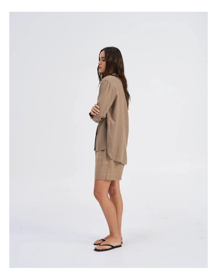 Bruxelles Long Sleeve Buttoned Shirt in Khaki image 4