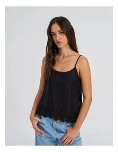 Lou Life Cotton Top in Black