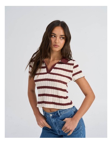 Stripes: Ruby Wine colour