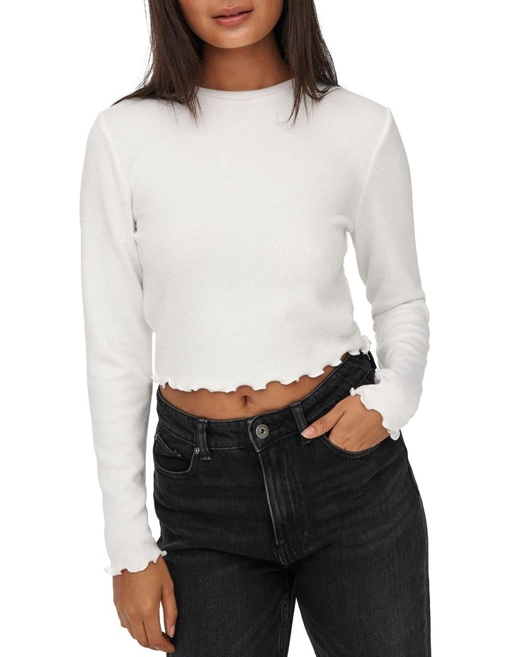 White Long Sleeve Crop Top | Shop 