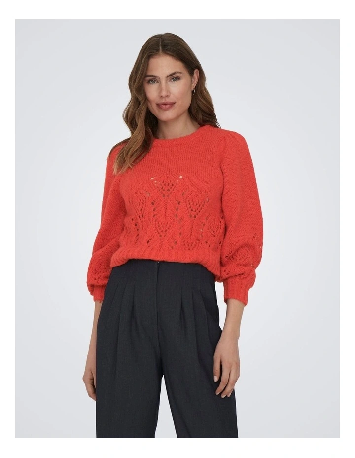 Carlie Life Knit Jumper in Red image 1