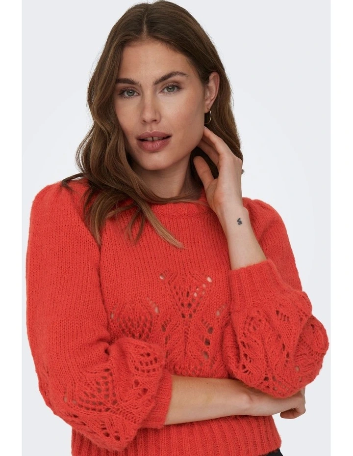 Carlie Life Knit Jumper in Red image 2