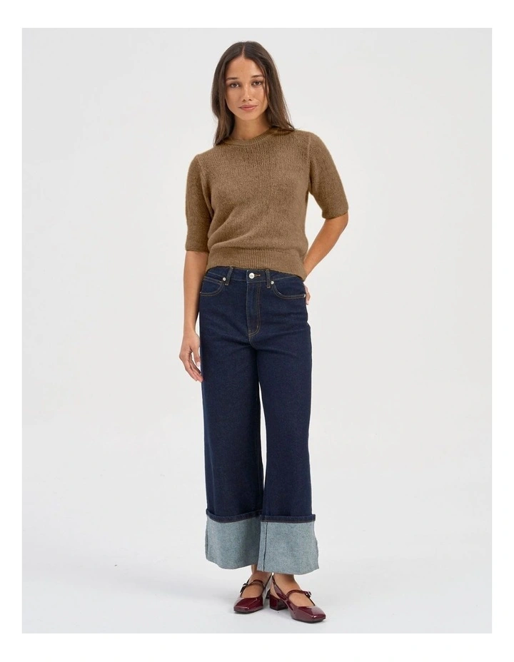 Kristy Knit Top in Brown image 2