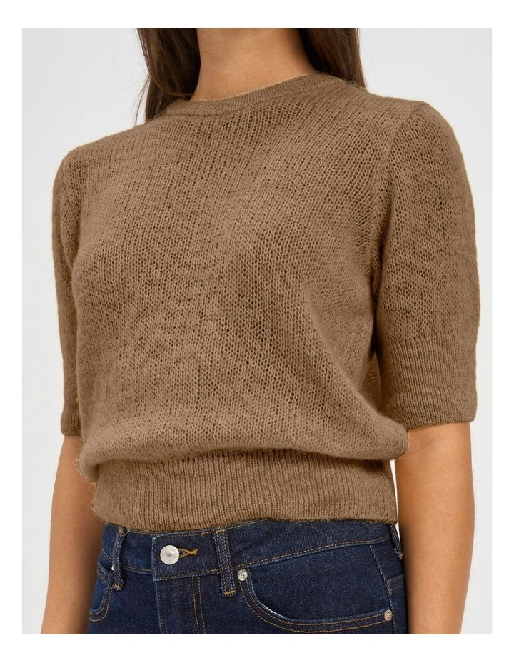 Kristy Knit Top in Brown image 5