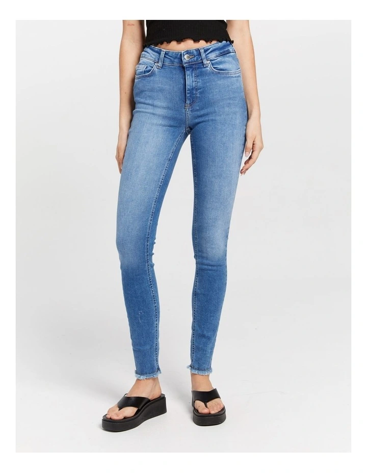 Blush Skinny Jeans in Medium Blue Denim image 1