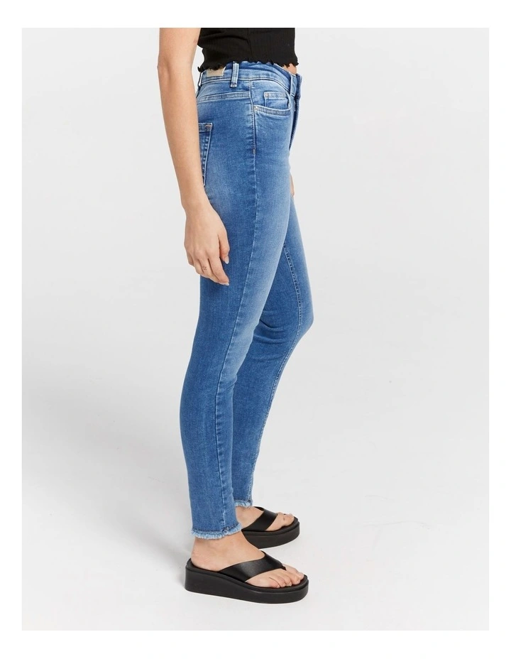 Blush Skinny Jeans in Medium Blue Denim image 3