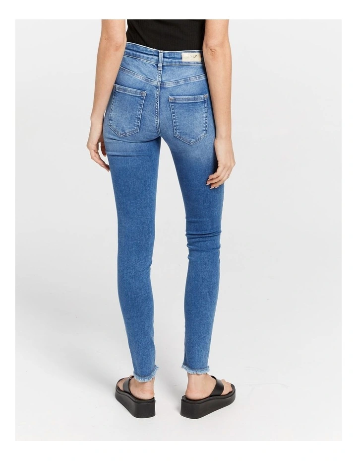 Blush Skinny Jeans in Medium Blue Denim image 4