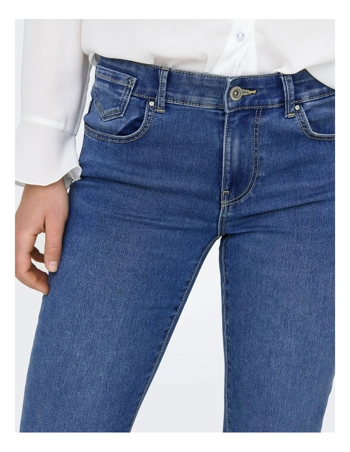 Reese Retro Flared Denim Jeans in Light Blue image 4