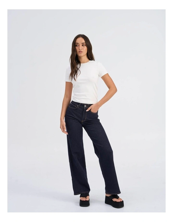 Madison Blush High Waisted Jeans in Dark Denim image 3