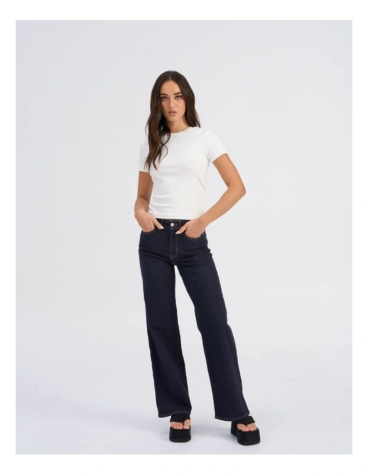 Madison Blush High Waisted Jeans in Dark Denim image 4