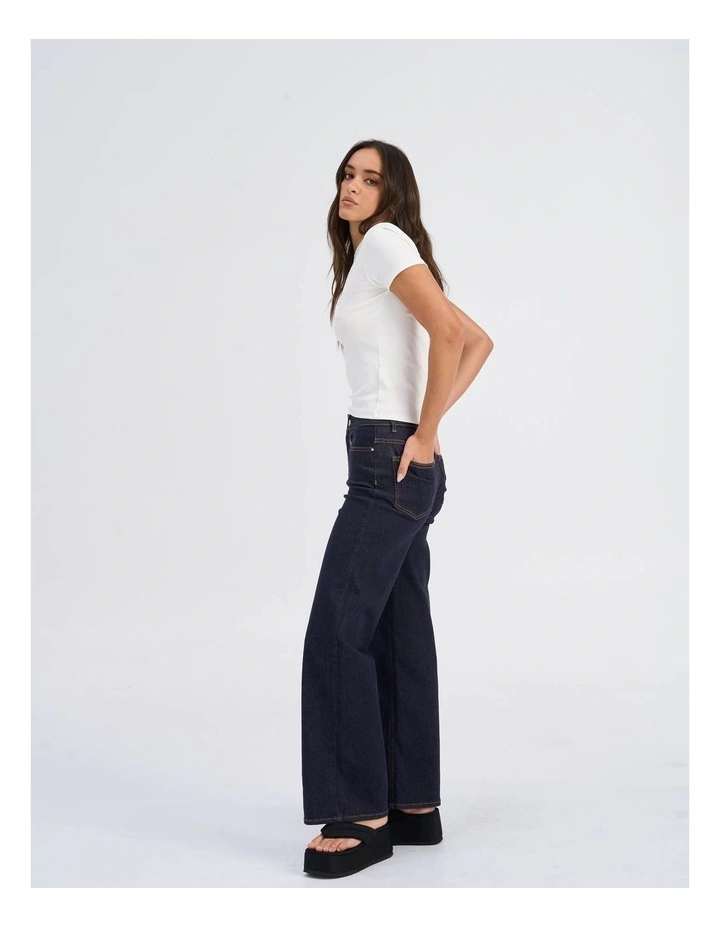 Madison Blush High Waisted Jeans in Dark Denim image 5