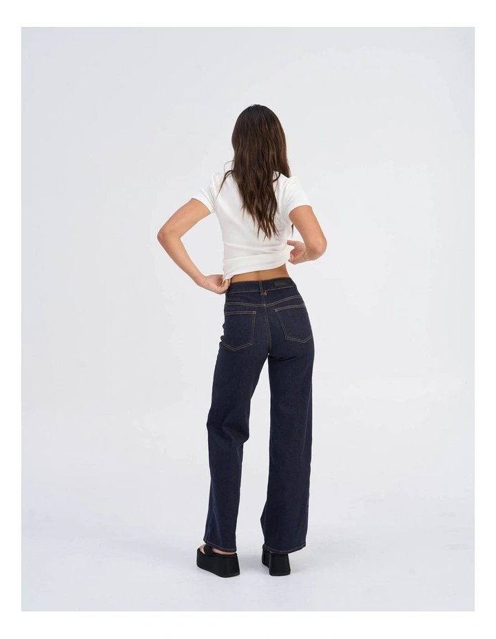 Madison Blush High Waisted Jeans in Dark Denim image 6