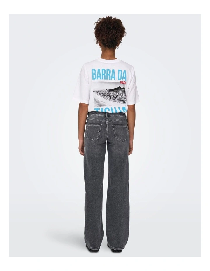 Judy Low  Waisted Wide Leg Jeans in Grey Denim image 4
