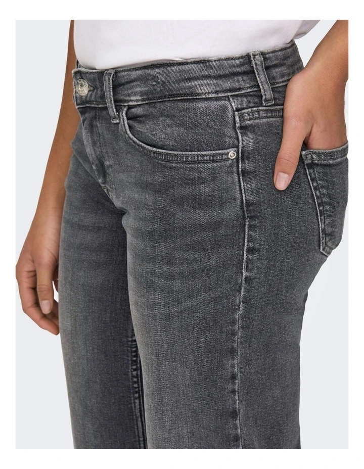 Judy Low  Waisted Wide Leg Jeans in Grey Denim image 5