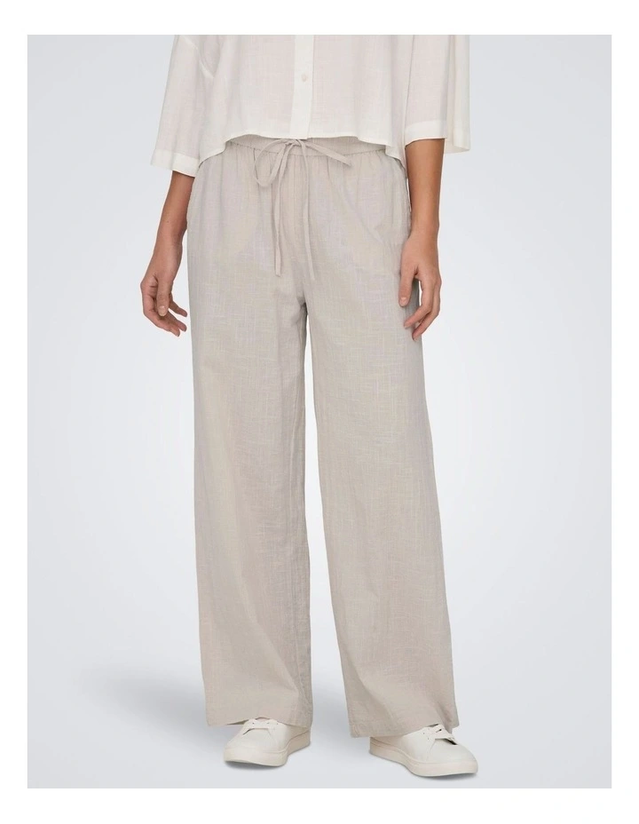 Tiza Cotton Loose Pants in Stone image 1
