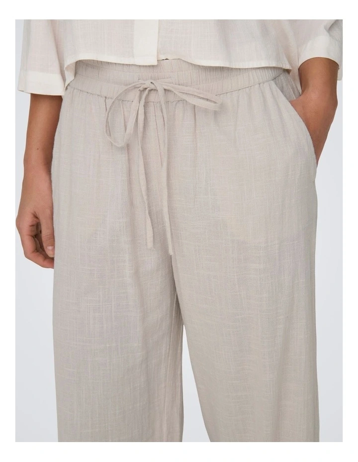 Tiza Cotton Loose Pants in Stone image 2