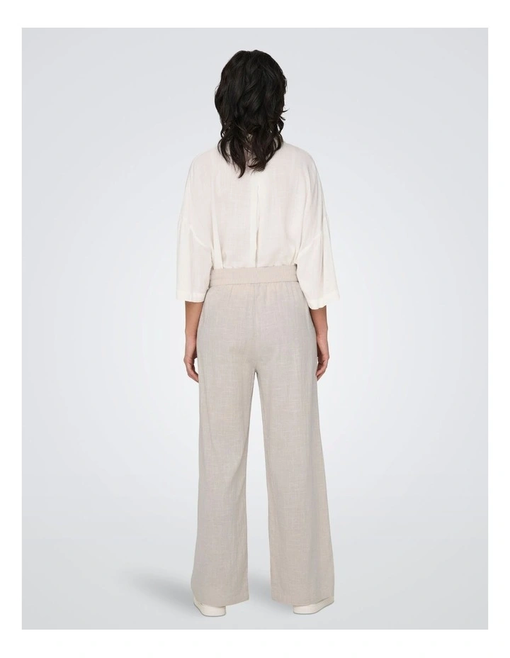 Tiza Cotton Loose Pants in Stone image 5