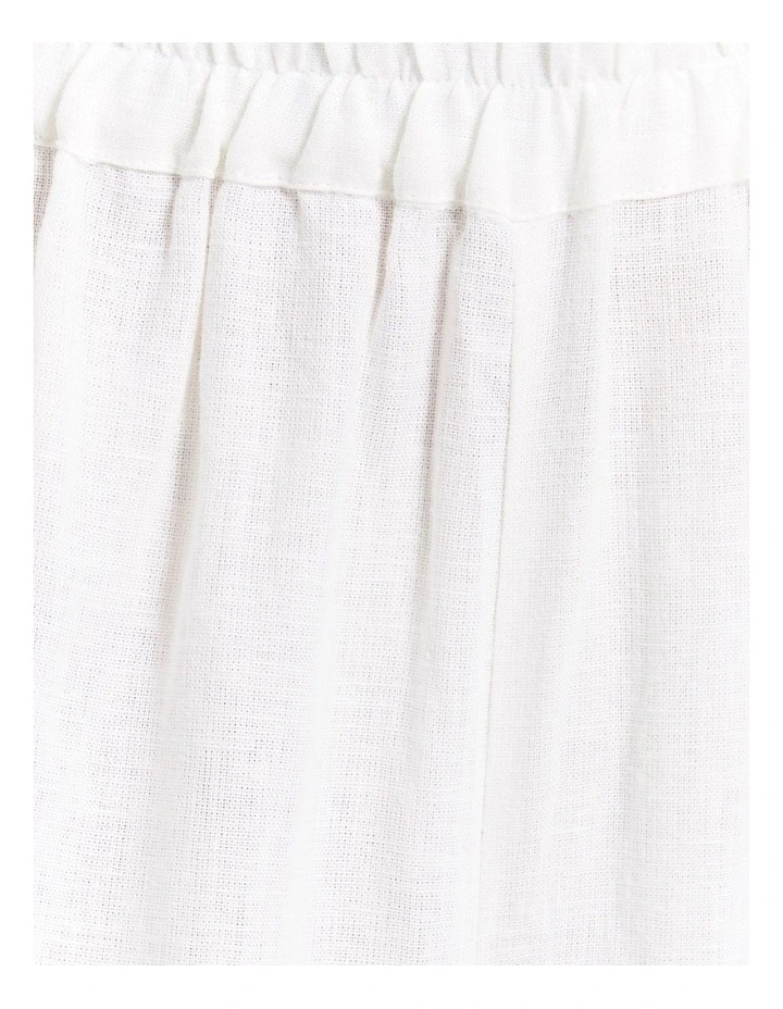 Tokyo Life High Waisted Linen Blend Pants in White image 6