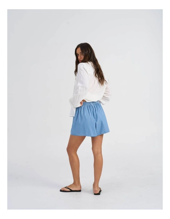 Nova Azure Yasmin Cotton Shorts in Light Blue image 5