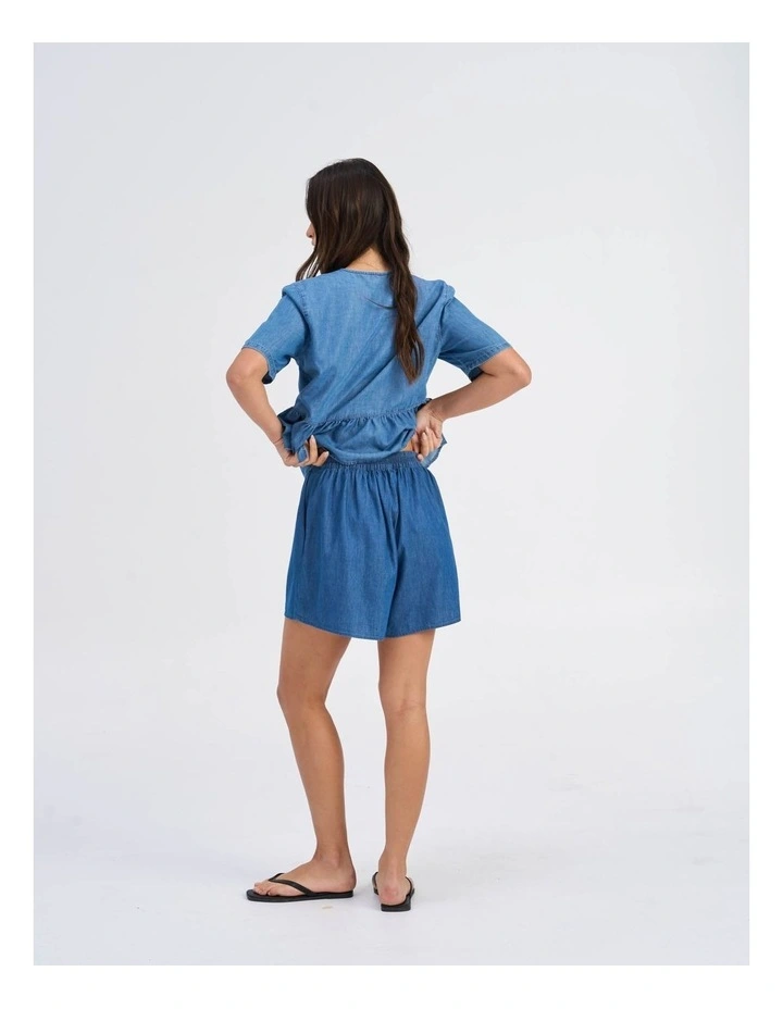 Nova Azure Yasmin Cotton Shorts in Dark Blue image 5