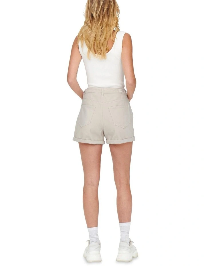 Phine Life Denim Shorts Ecru image 2