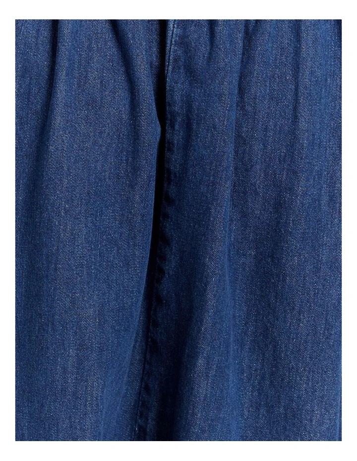 Camilla Long Denim Skirt in Dark Blue image 6