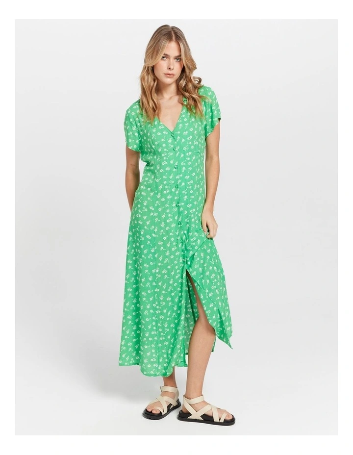 Mindie Midi Dress in Green image 1
