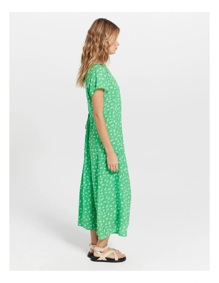 Mindie Midi Dress in Green image 2