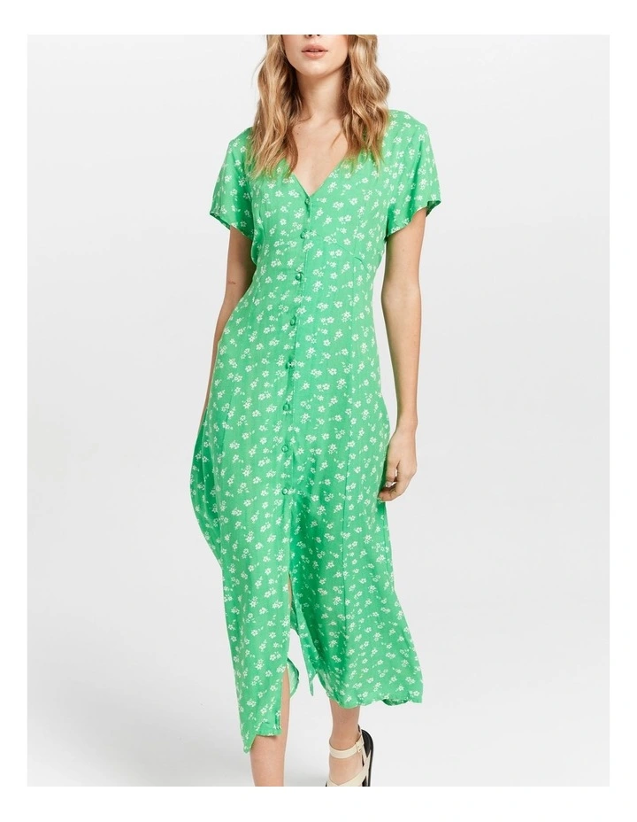 Mindie Midi Dress in Green image 4