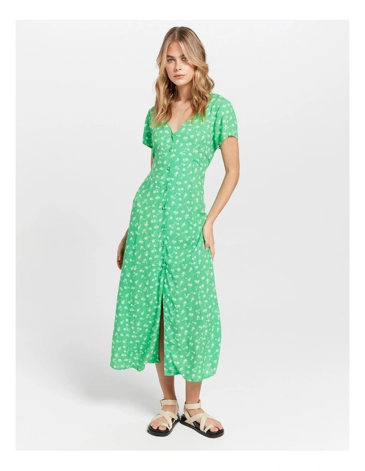 Mindie Midi Dress in Green image 5