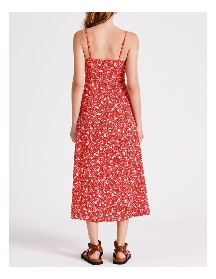 Niva Life Strap Alexa Long Dress in Red image 3